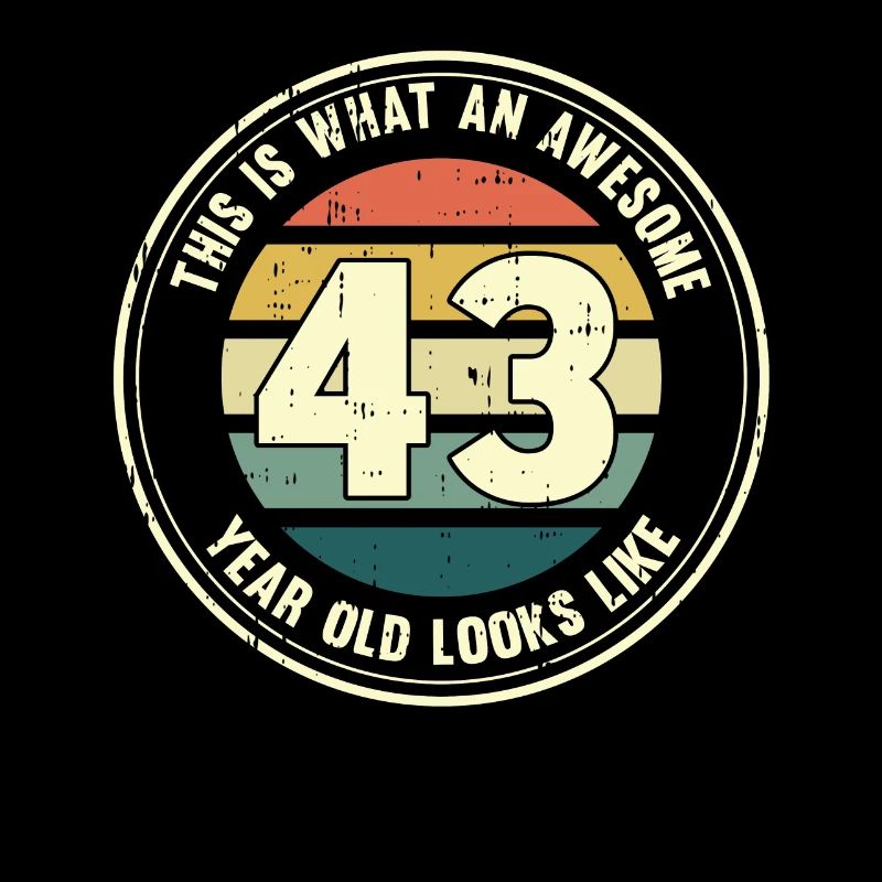 43. Geburtstag so sieht man mit 43 Retro Geschenk