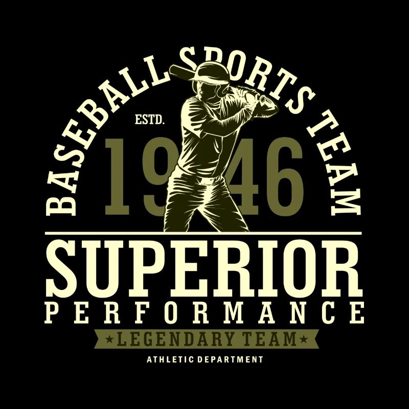 Baseball-Illustration in flach