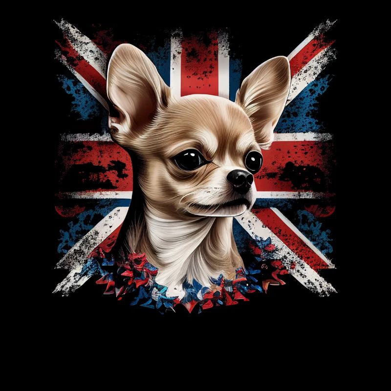 Chihuahua - Grande-Bretagne Angleterre Drapeau