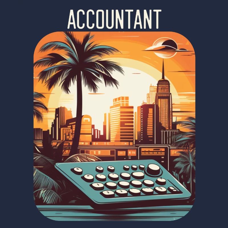 Comptable Vintage Sunset Comptabilité Graduation