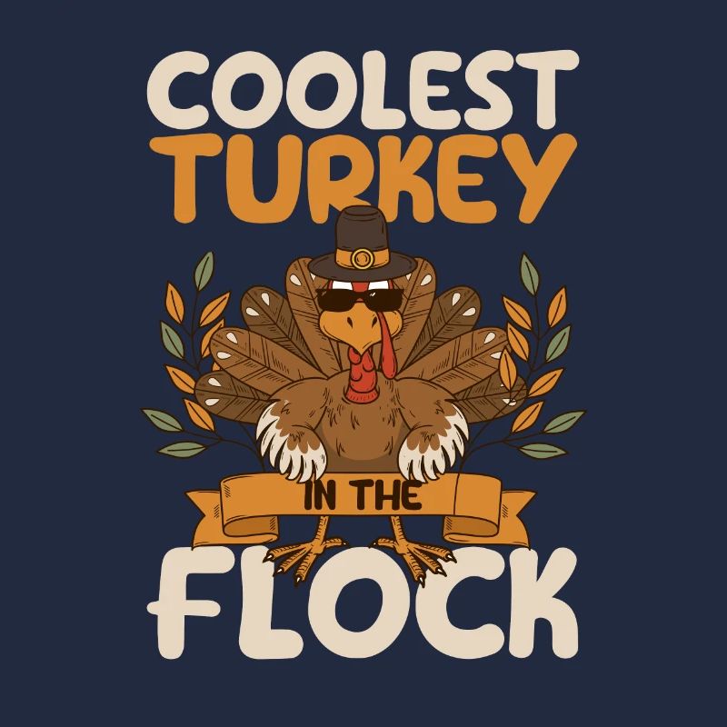 La dinde la plus cool du troupeau Drôle de Thanksgiving