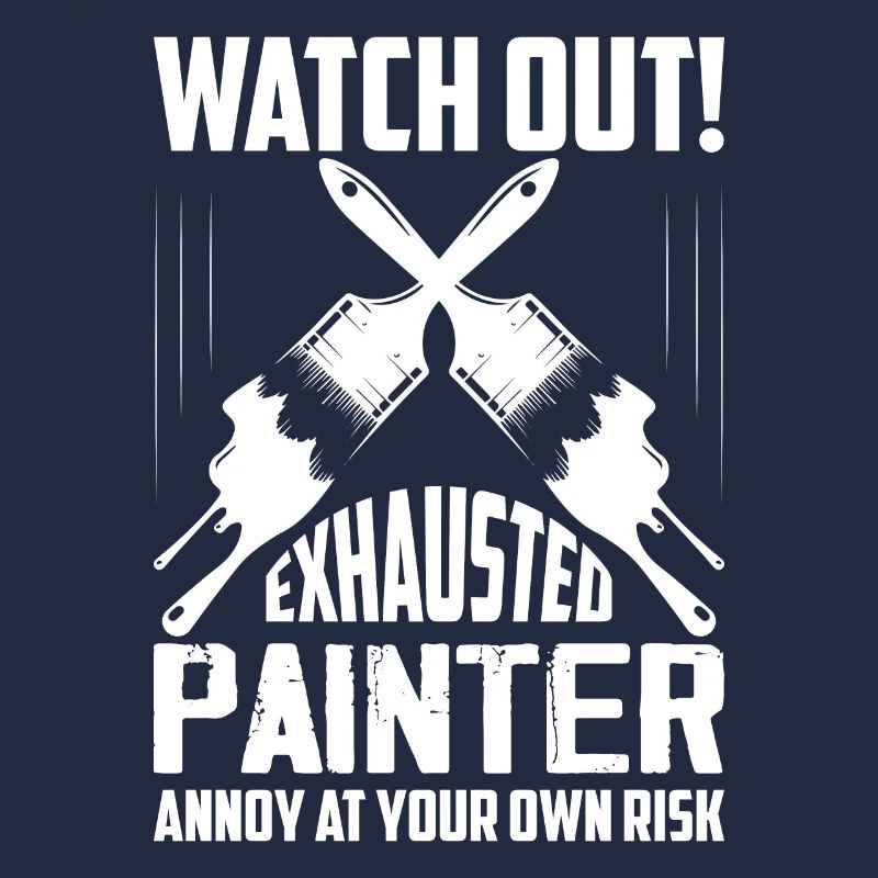 Fais gaffe! Un peintre épuisé s’agace de son propre ris