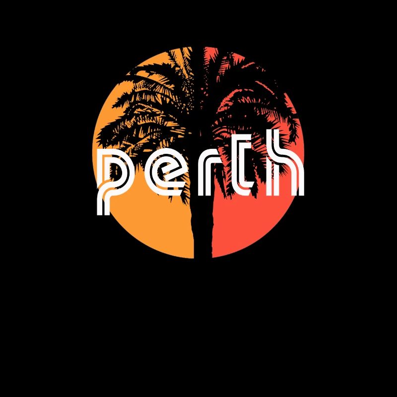 Perth Australie Artistic Vacation Souvenir Palm