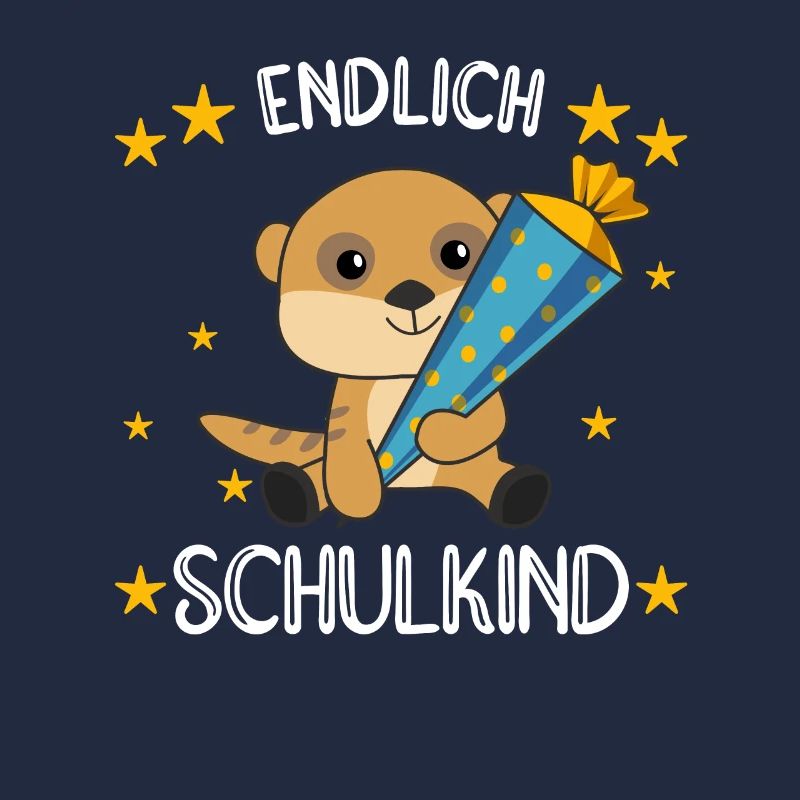 endlich Schulkind Einschulung Schule Erdmännchen