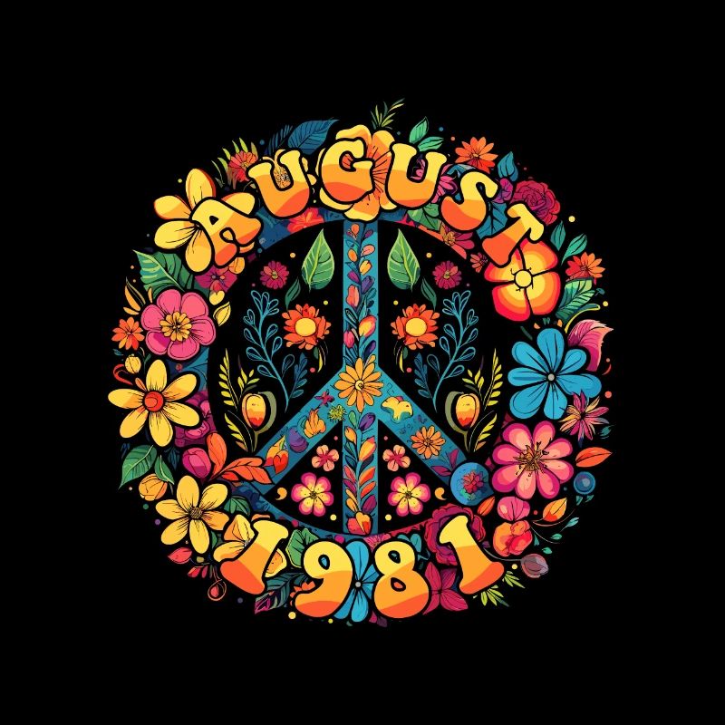 Flower Power Hippie Birthday - Août 1981