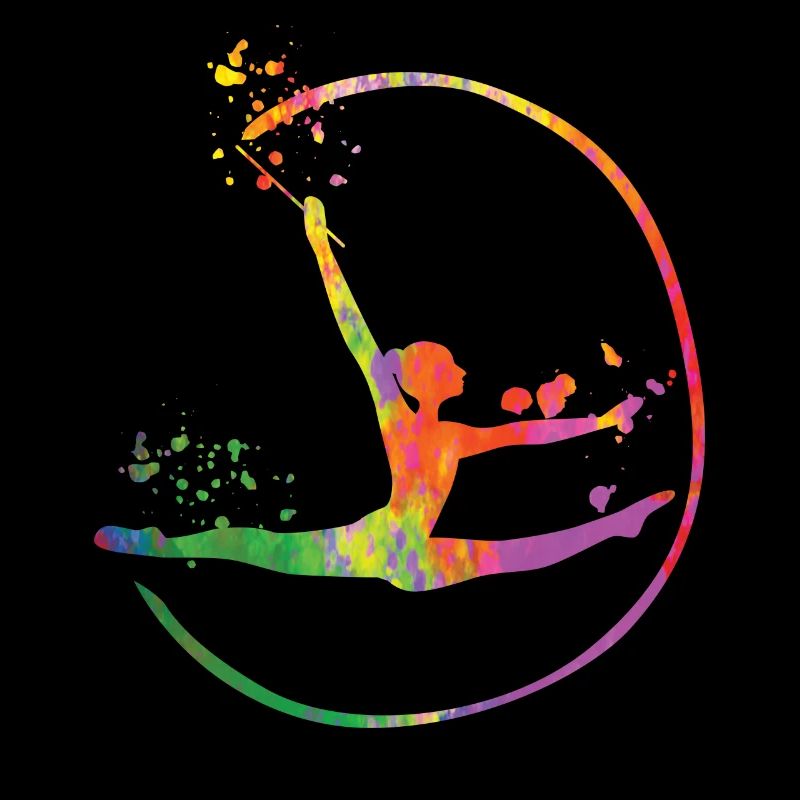 Gymnast with Band Rhythmic Gymnastics