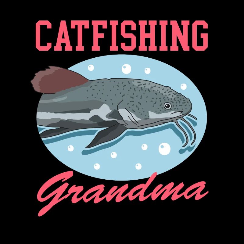 Pêcheur Grand-mère Poisson-chat Pêche Poisson Cadeau