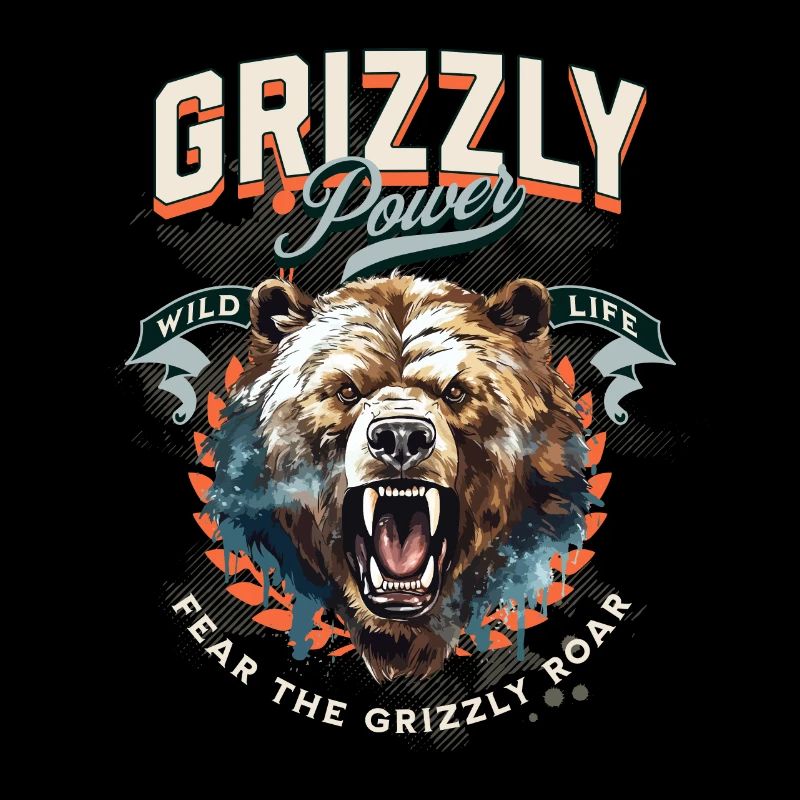 Bear Grizzly Roars Bear’s Head Nature Wilderness Forest