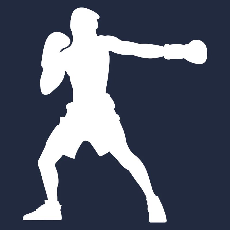 Silhouette de boxeur, design de boxe vif