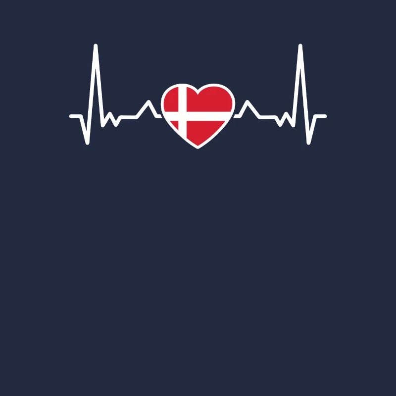 Danemark Heartbeat Drapeau danois Danois