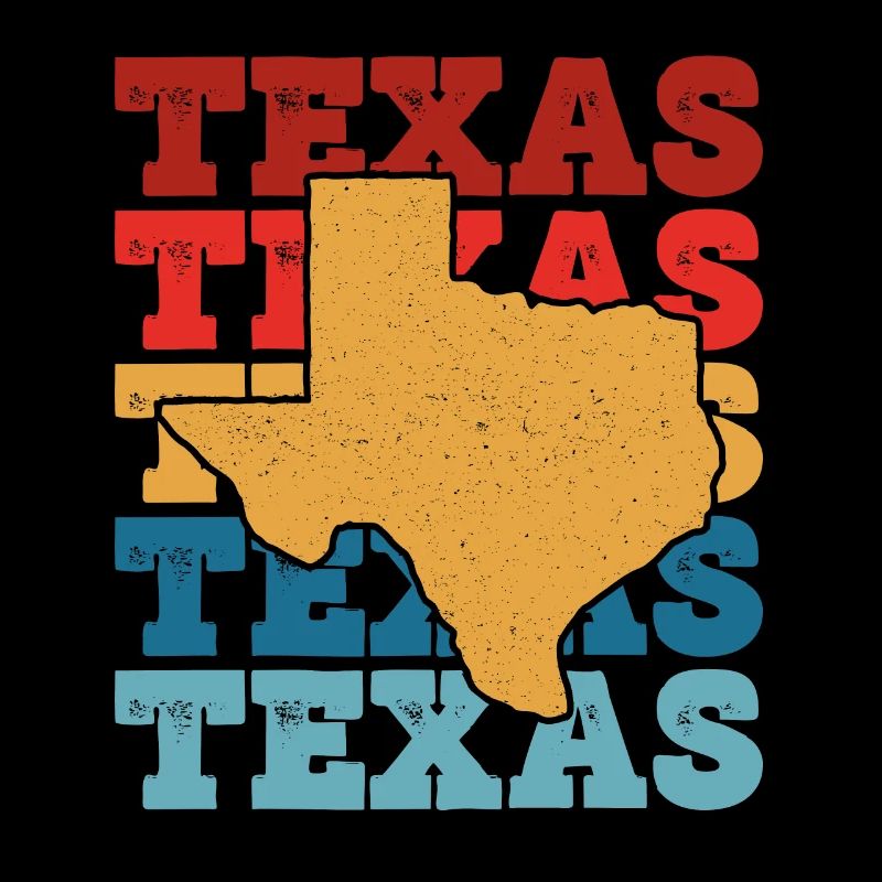 Texas Buntes Retro-schwarz