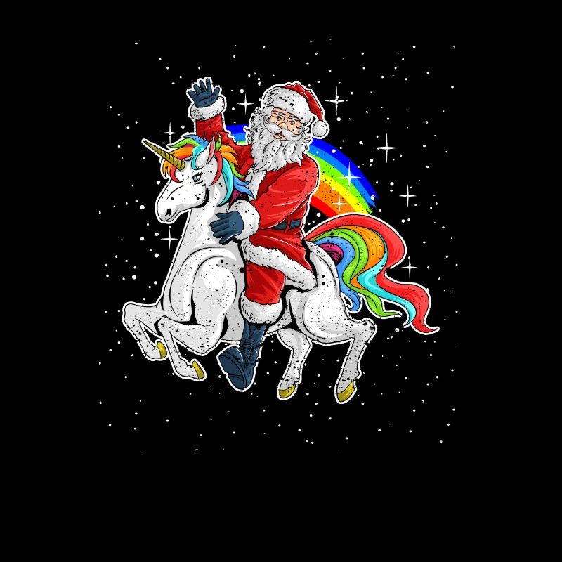 Noël mignon Père Noël équitation