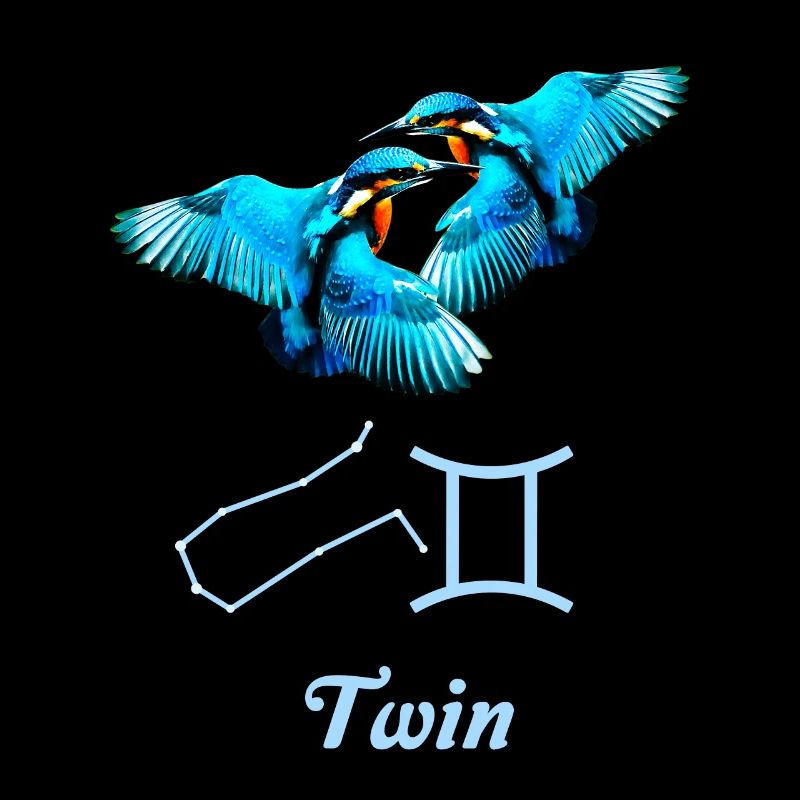 Sternzeichen Zwilling, Eisvogel, Sternenbild