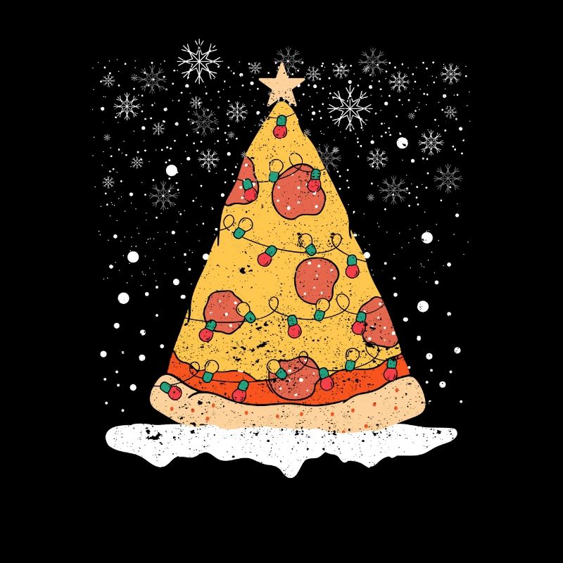 Pizza Weihnachtsbaum Lichter Xmas Frohes Krusten