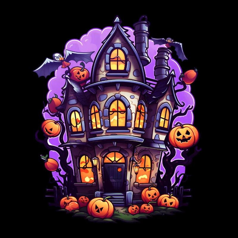 Bande dessinée Halloween Maison hantée