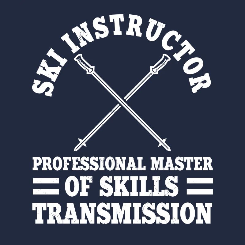 Funny ski instructor says ski course skier