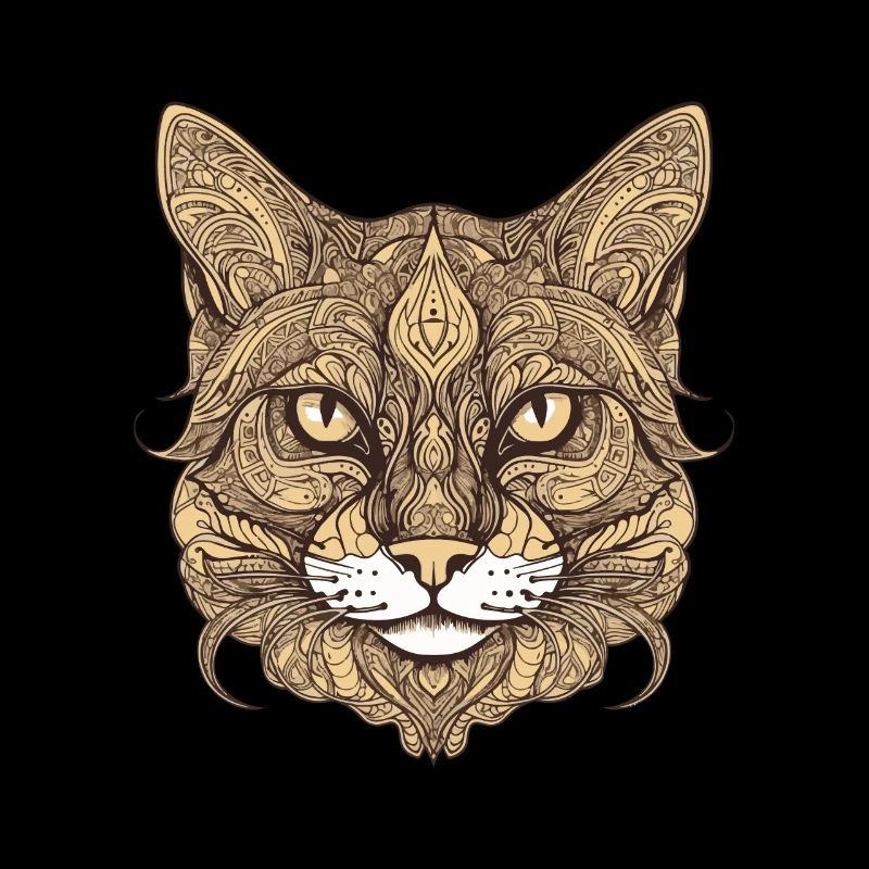 Tête de portrait de chat