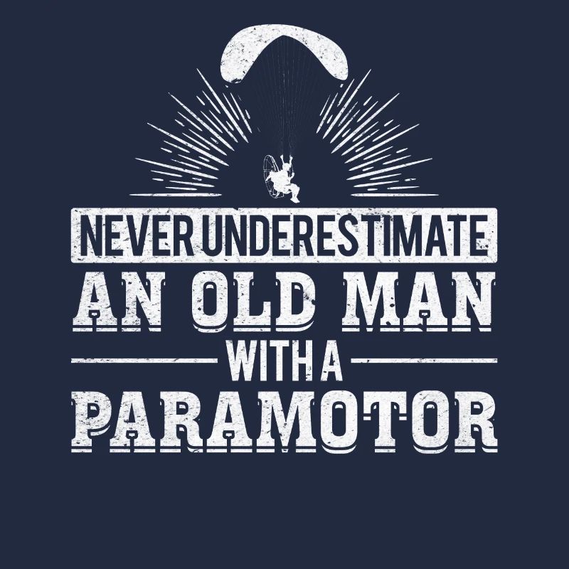 Paramotoring Motor Paraglider - Old Man With A Par