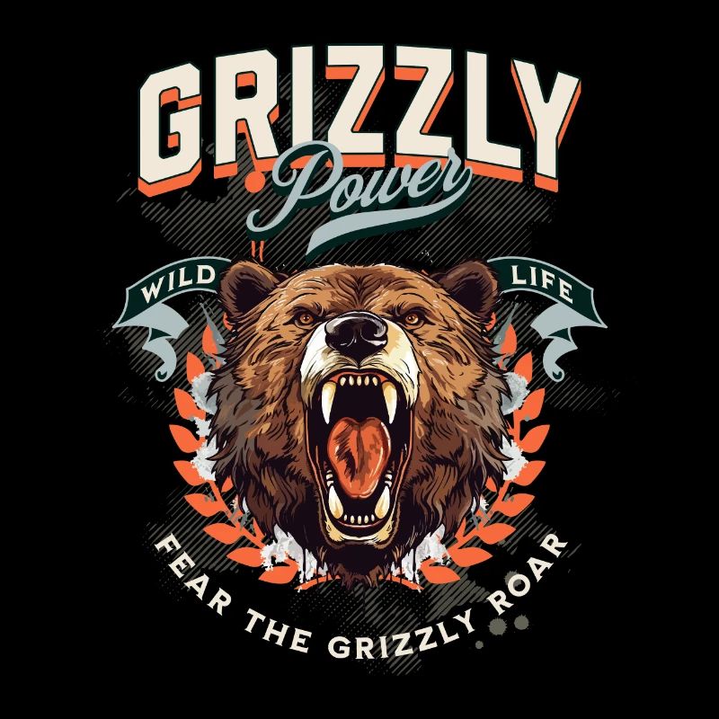 Bear Grizzly Roars Bear’s Head Nature Wilderness Forest