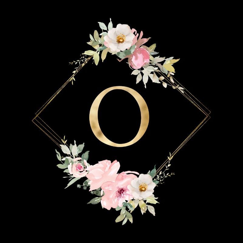 Personalisierbar Monogramm O Pastel Floral