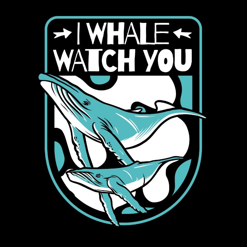 Ich beobachte dich Blauer Beluga-Cachalot-Wal