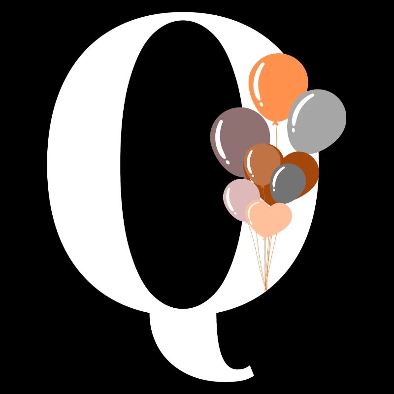 Buchstabe q Geburtstagsballon