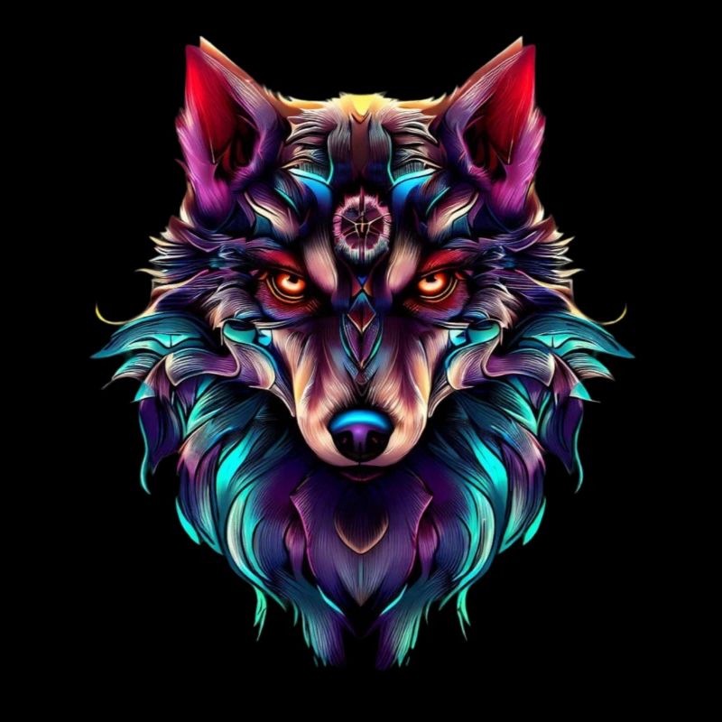 Wolf’s Head Synthwave Wolf
