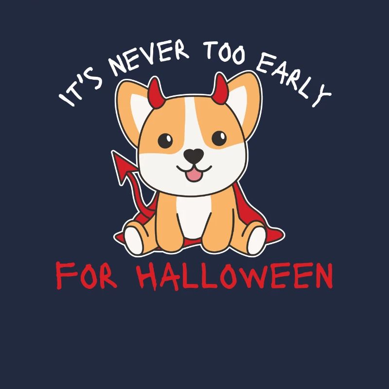 Corgi it's never too early for Halloween devils