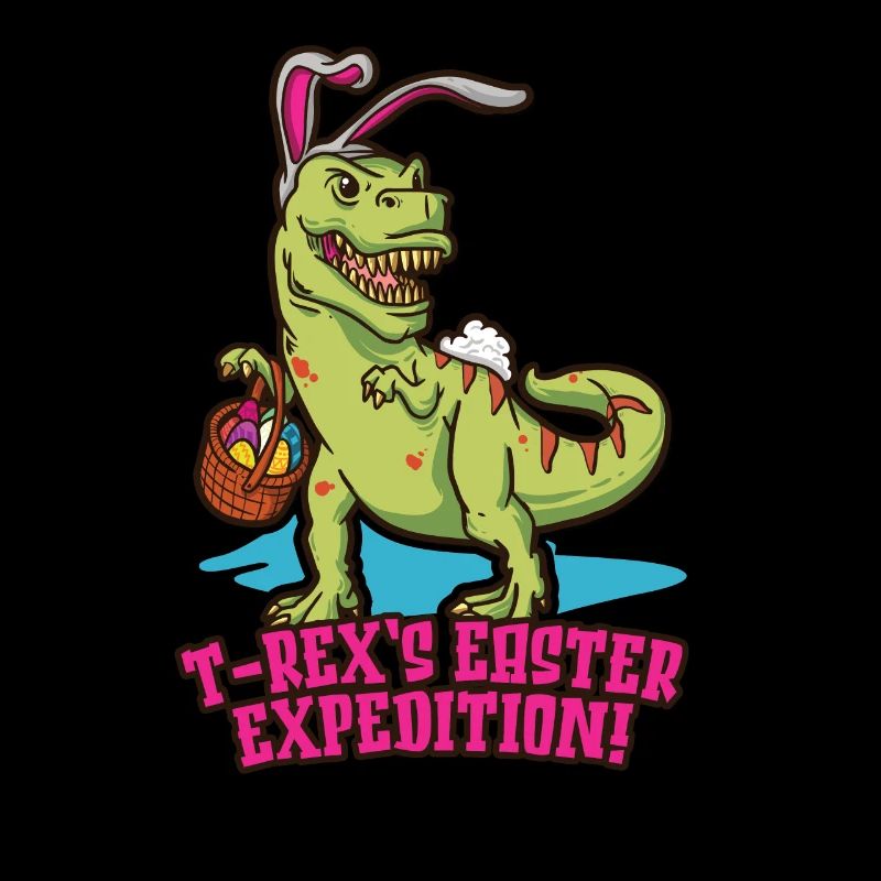 T-rex de Pâques Dinosaure T-rex drôle de Pâques