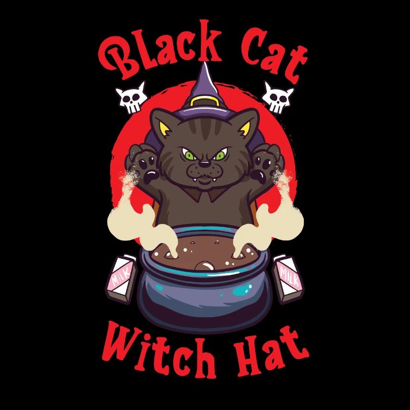 Katze Hexe Okkult Gothic Dunkel Satanisch