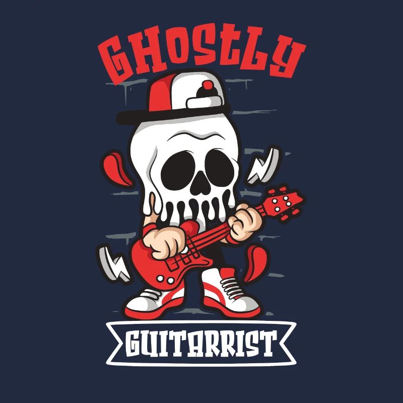 Funny Horror Spooky Guitar Guitarist Ghostly