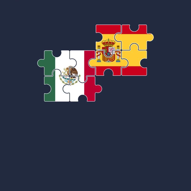Mexique Espagne Drapeau Mexicains espagnols