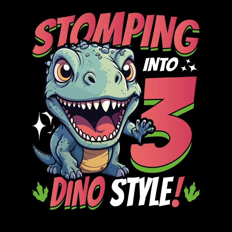 T-Rex Turning 3 Stomping into 3rd Dino Style Bday