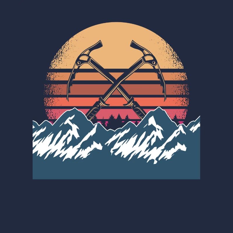 Retro Eisklettern Design