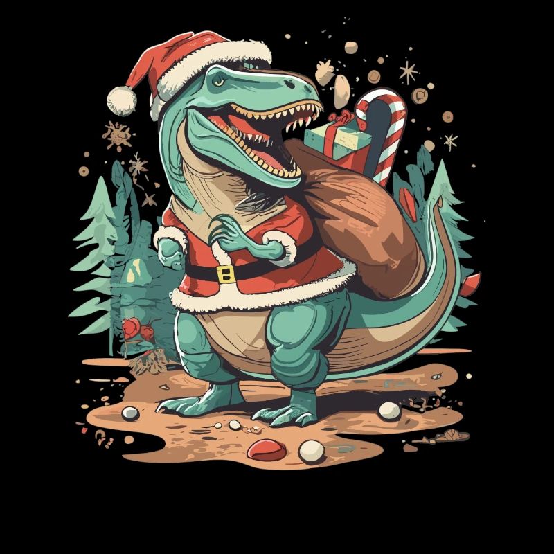 Dinosaurier Trex Weihnachten