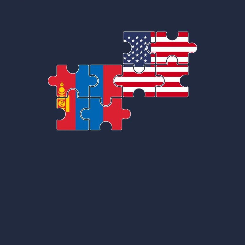Mongolei USA Flagge Amerikanisch Mongolisch