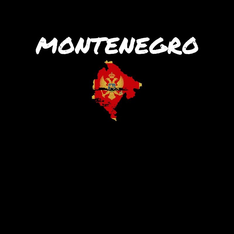 Monténégro Carte Vintage Drapeau Monténégrin