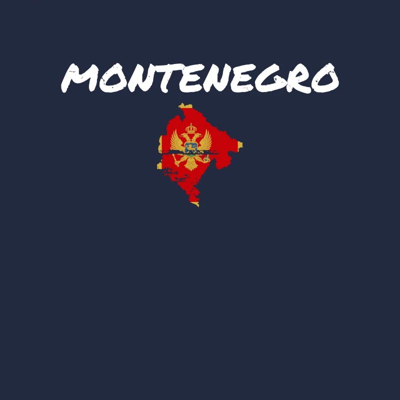 Montenegro Vintage Map Montenegrin Flag