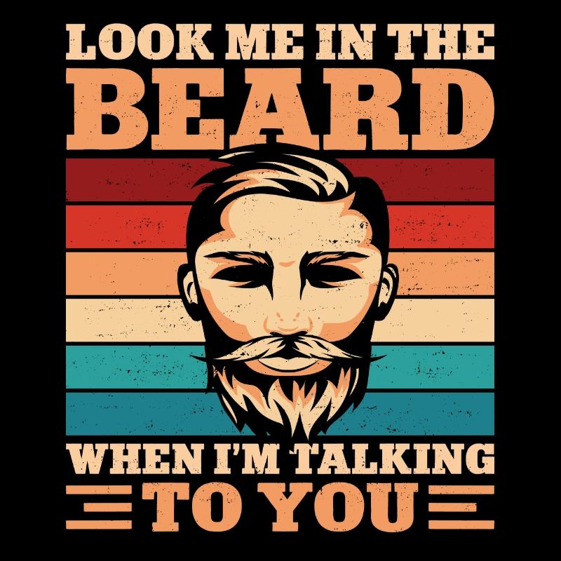 Amant barbe Homme barbu Regarde-moi
