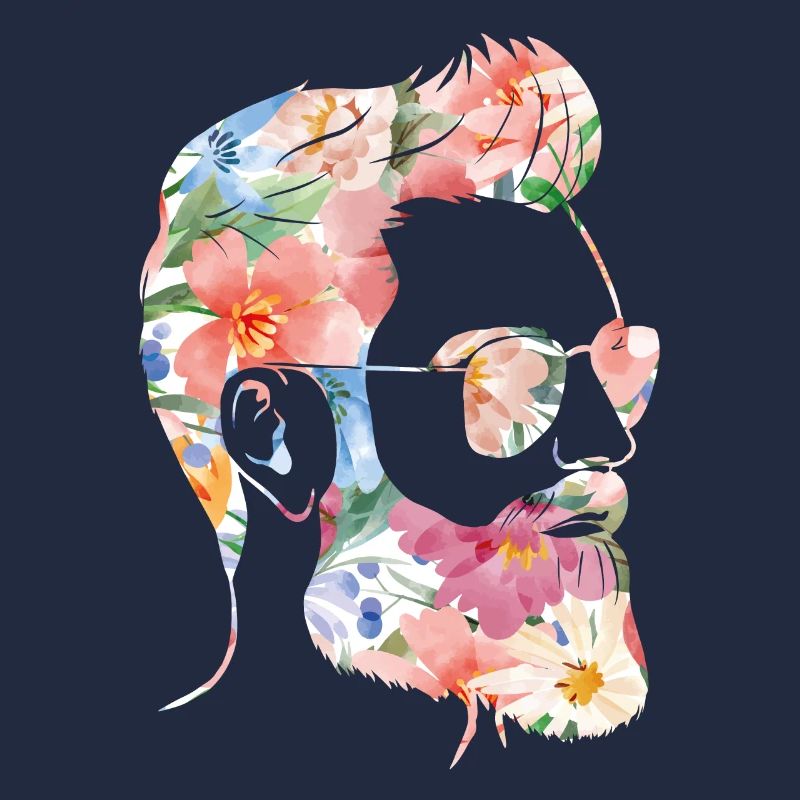 Beard Lover Bearded Man Flower