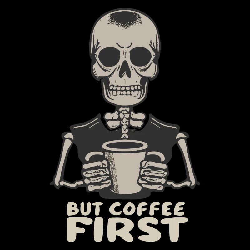 Squelette De Crâne Mais Café Premier Café Dire