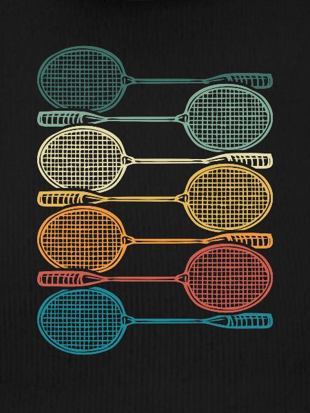 Bunte Badmintonschläger