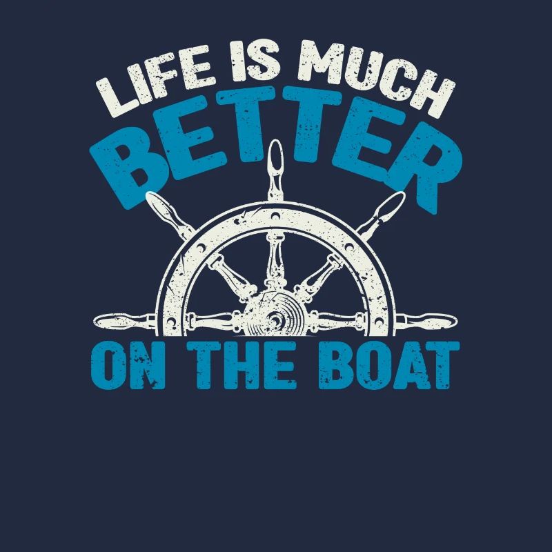 Das Leben ist viel besser auf dem Boot Bootfahren