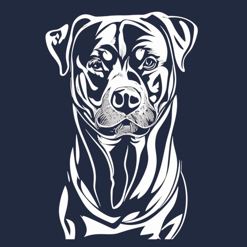Beauté majestueuse : Le Rottweiler en blanc