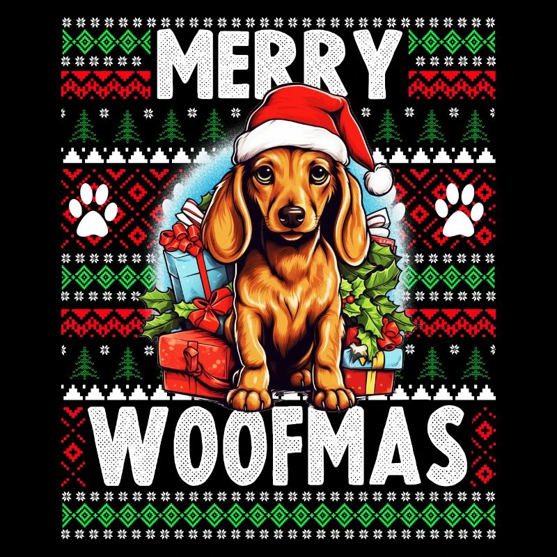 Dog Lover Christmas - Lustiger hässlicher Weihnachtspullover
