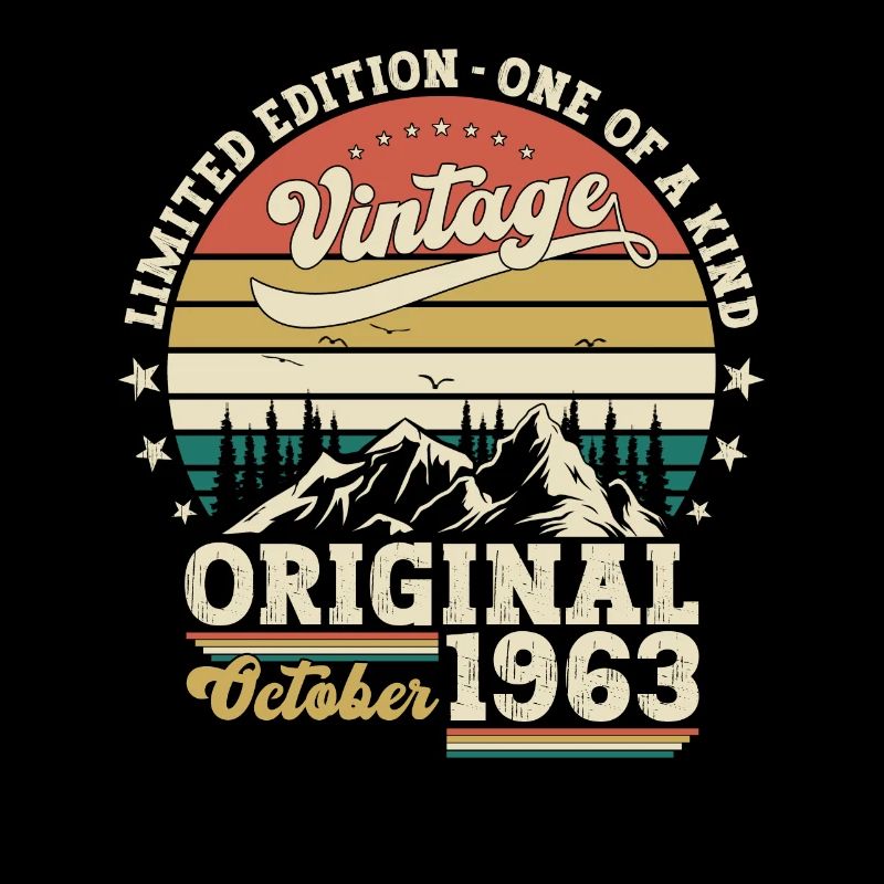 October Vintage 1963 60th Birthday Gift Man