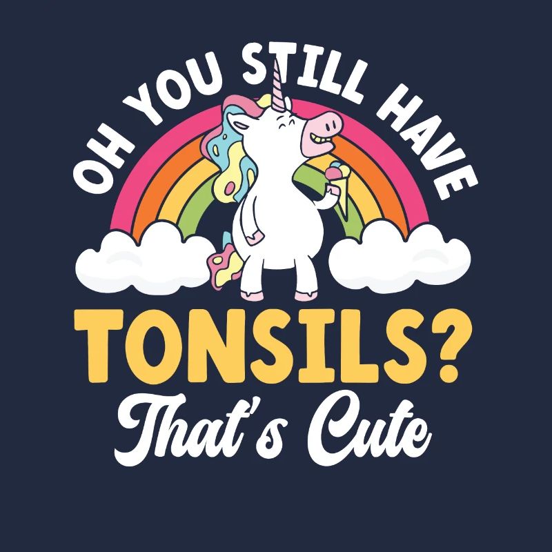 Tonsils Süßes Einhorn Eis Creme Mandelentfernung