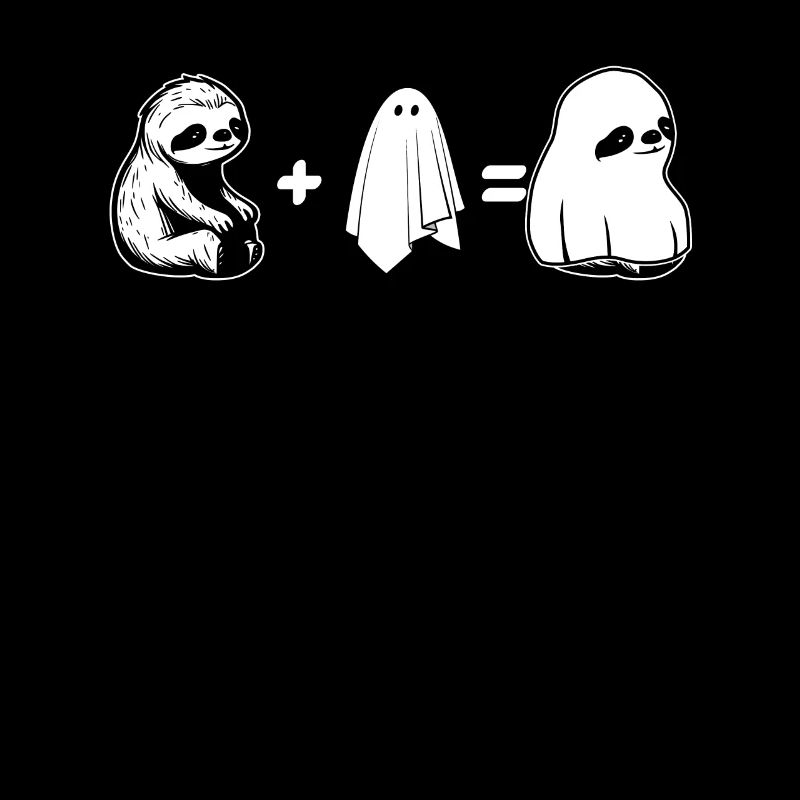 Funny Halloween Sloth Ghost Halloween Ghost Sloth