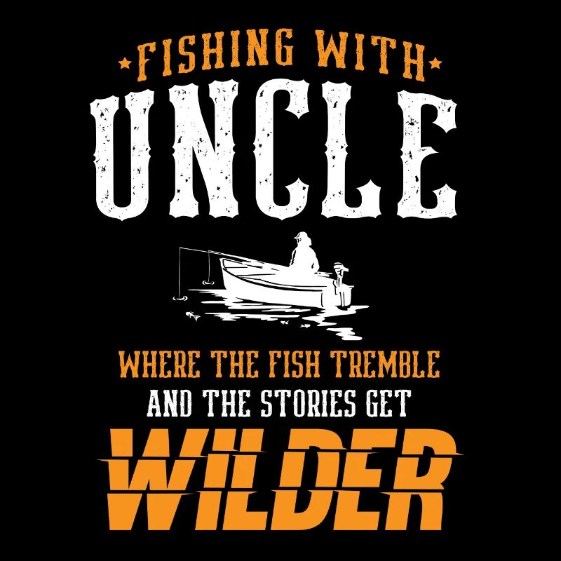 Pêche Oncle Pêcheur Oncles Drôle Poisson Parfait