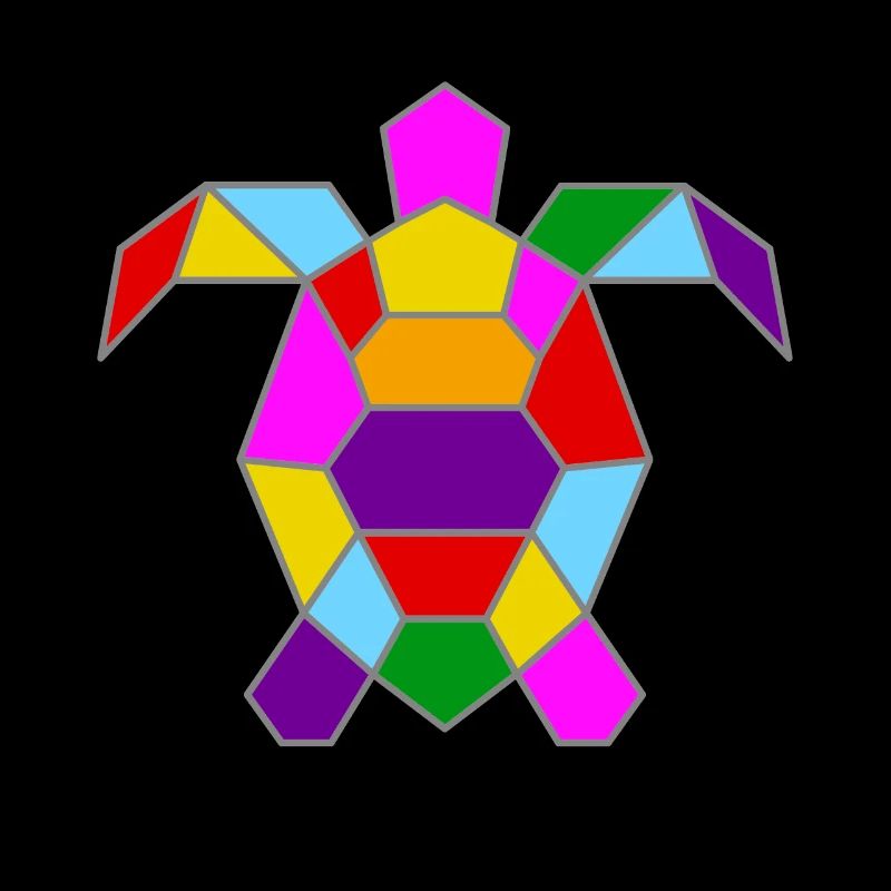 Geometrische bunte Schildkröte / Geschenkidee